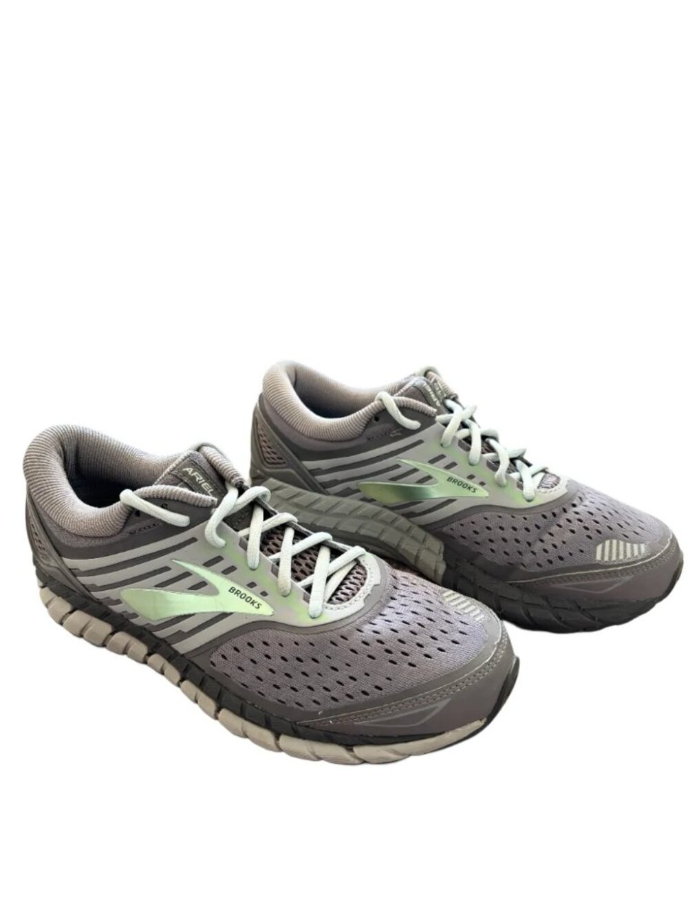 BROOKS Ariel 18 Running Shoe Sneakers  Shark Alloy Aqua  SZ 8.5